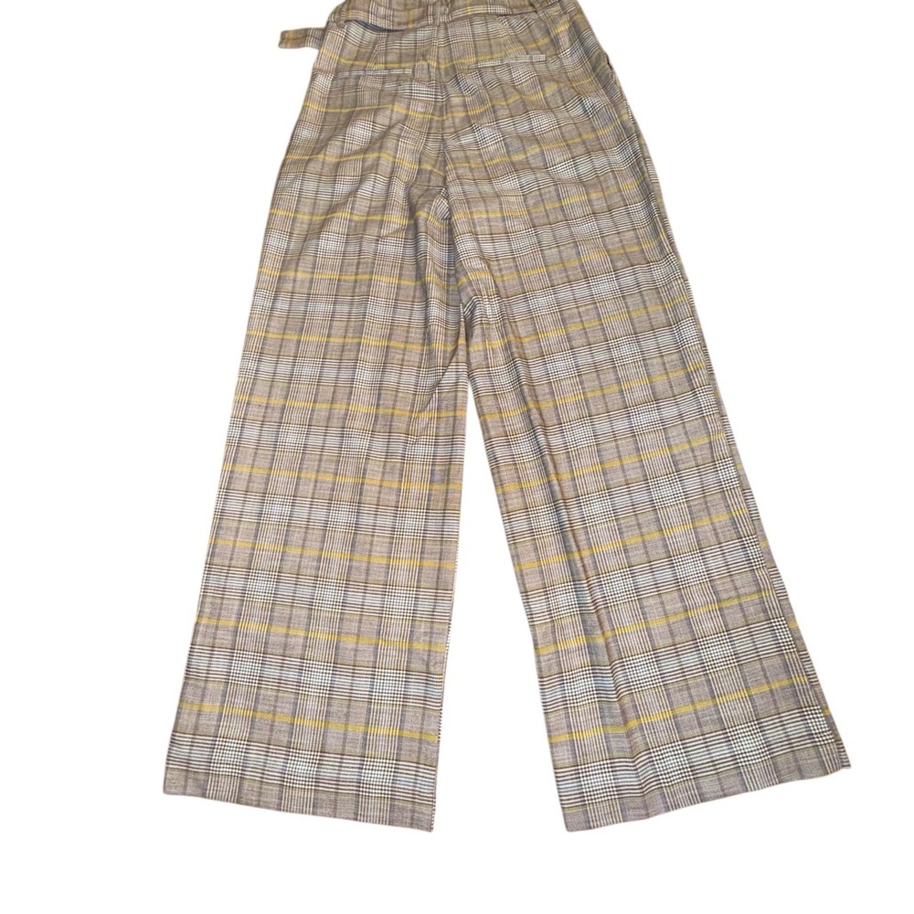 A NEW DAY Plaid Belted High Waisted Wide Leg Trouser Pants - Picture 2 of 5